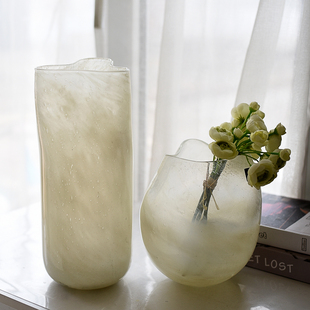 饰品高级感轻奢C1 CH86现代简约ins风手工玻璃花瓶摆件客厅插花装