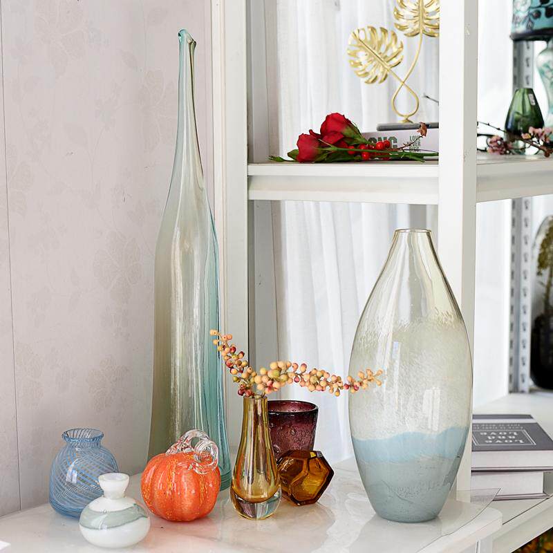 每周一三五上新CH181外贸出口彩色手工玻璃艺术花瓶家居装饰品