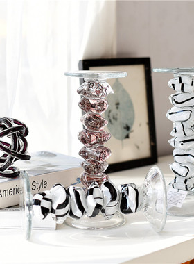 雏禾玻璃家居装饰品摆件欧式客厅