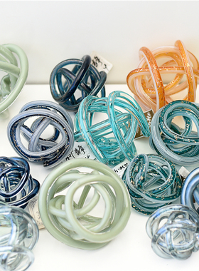 雏禾玻璃装饰品简约现代桌面摆件