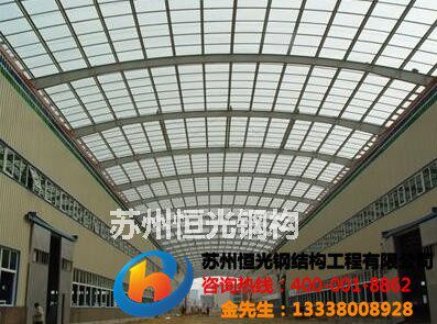 苏州车库玻璃雨棚钢结构厂房外遮阳