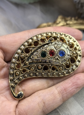 中古vintage饰品复古宫廷风胸针女气质百搭高级感胸针胸花孤品