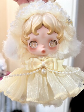 栗子手作原创sp光织园娃衣服朝晖10cm娃衣可爱发饰裙子斗篷