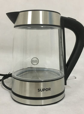 SUPOR家用高硼硅玻璃蓝光电水壶