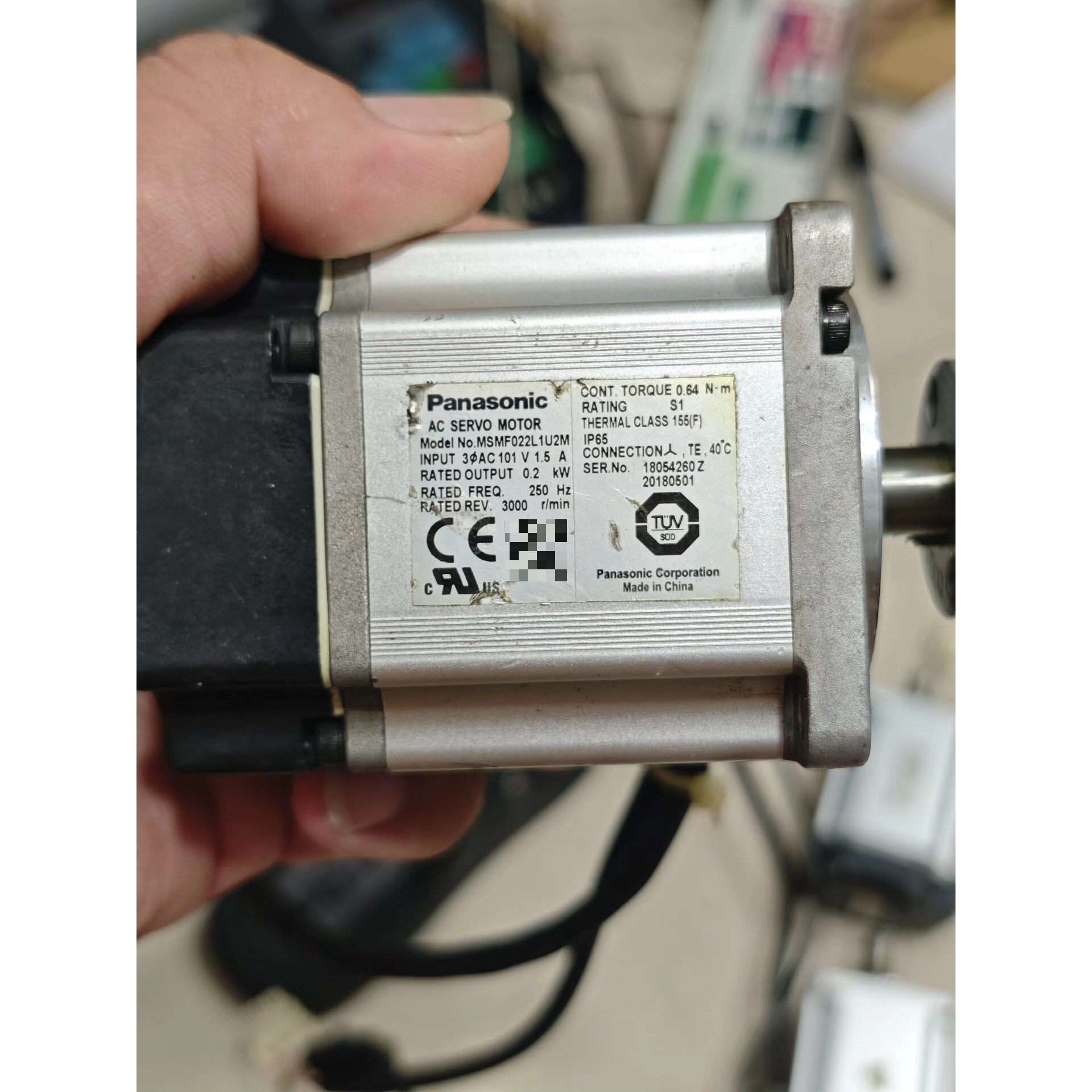 A6伺服电机MSMF022L1U2M,200W大功率,原