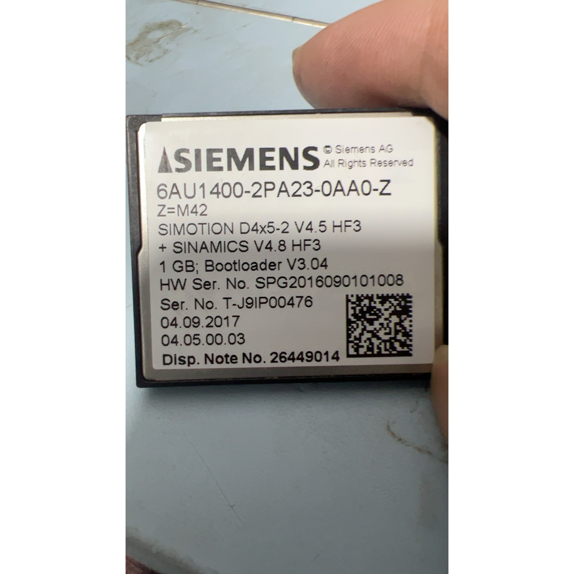 SIMOTION D4x5-2 V4.5 HF3控制器