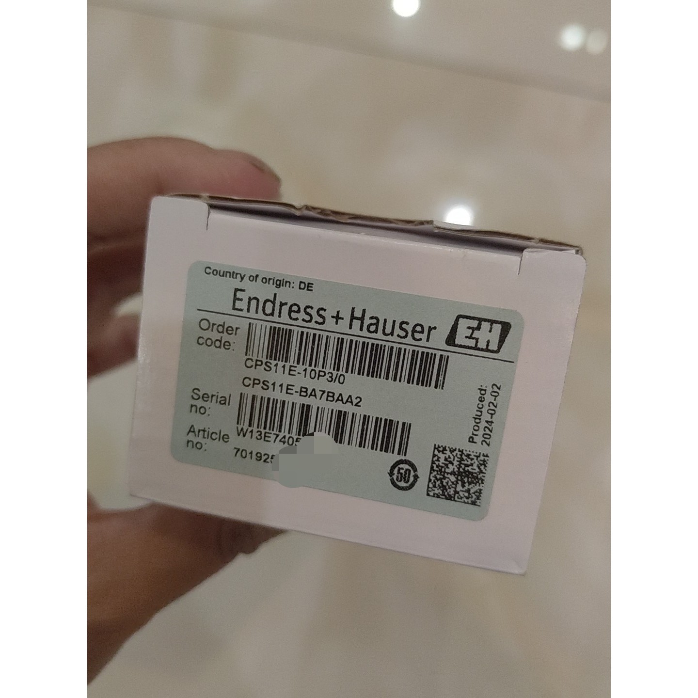 德国E+H恩德斯豪斯PH电极,型号CPS11E-10P3/0