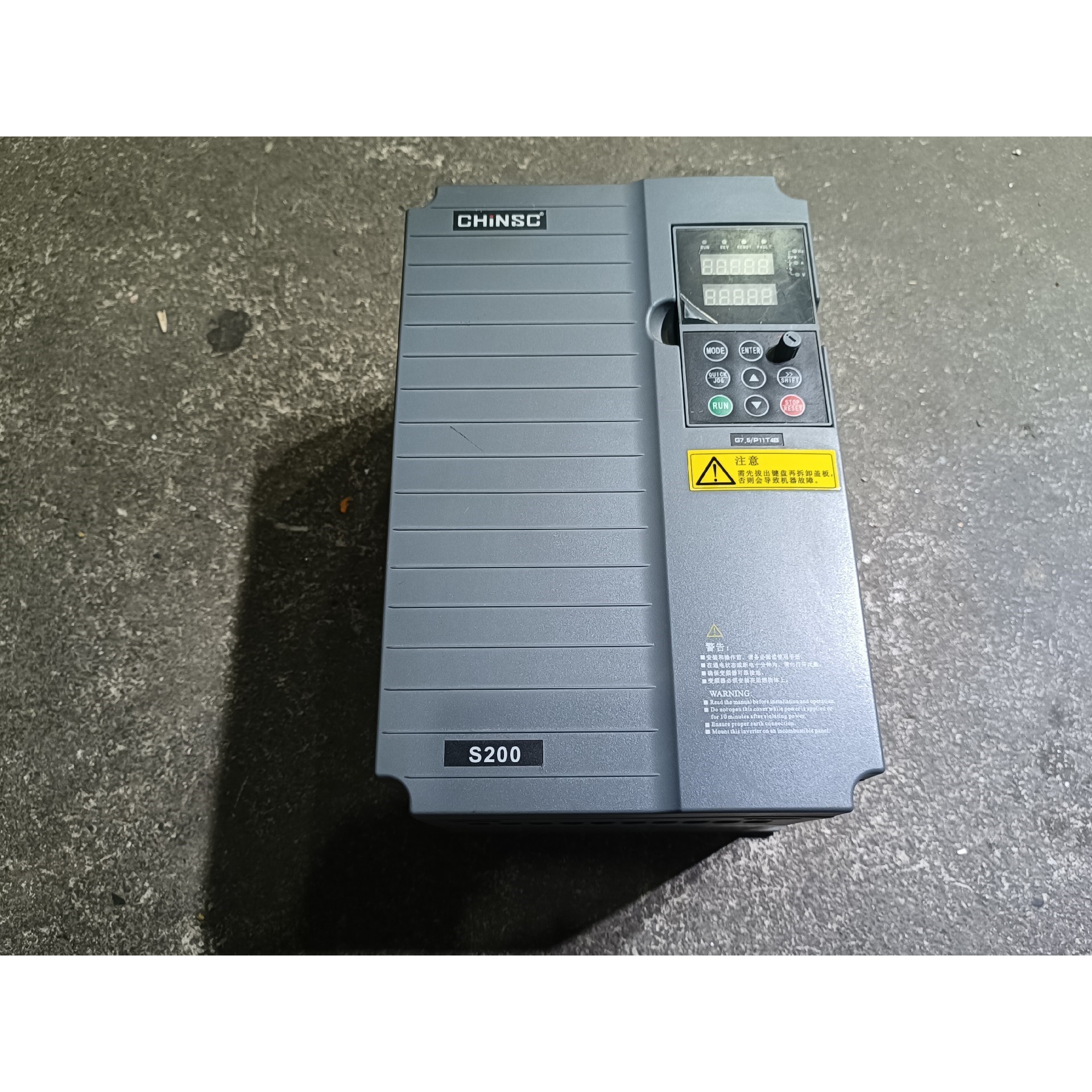 原装拆机CHINSC变频器,S200-G7.5/P11T4B