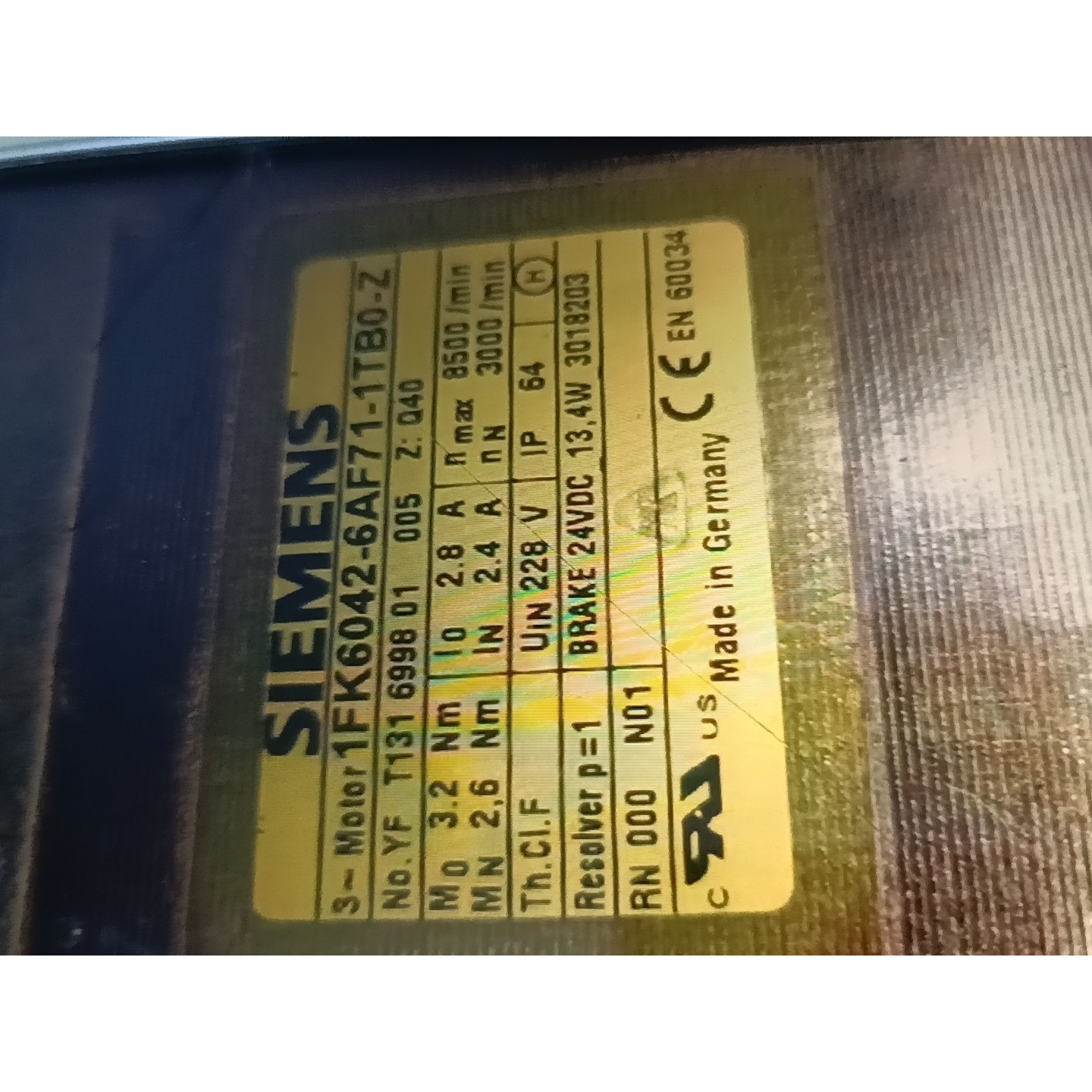 伺服电机1FK6042-6AF71-1TB0-Z,德国