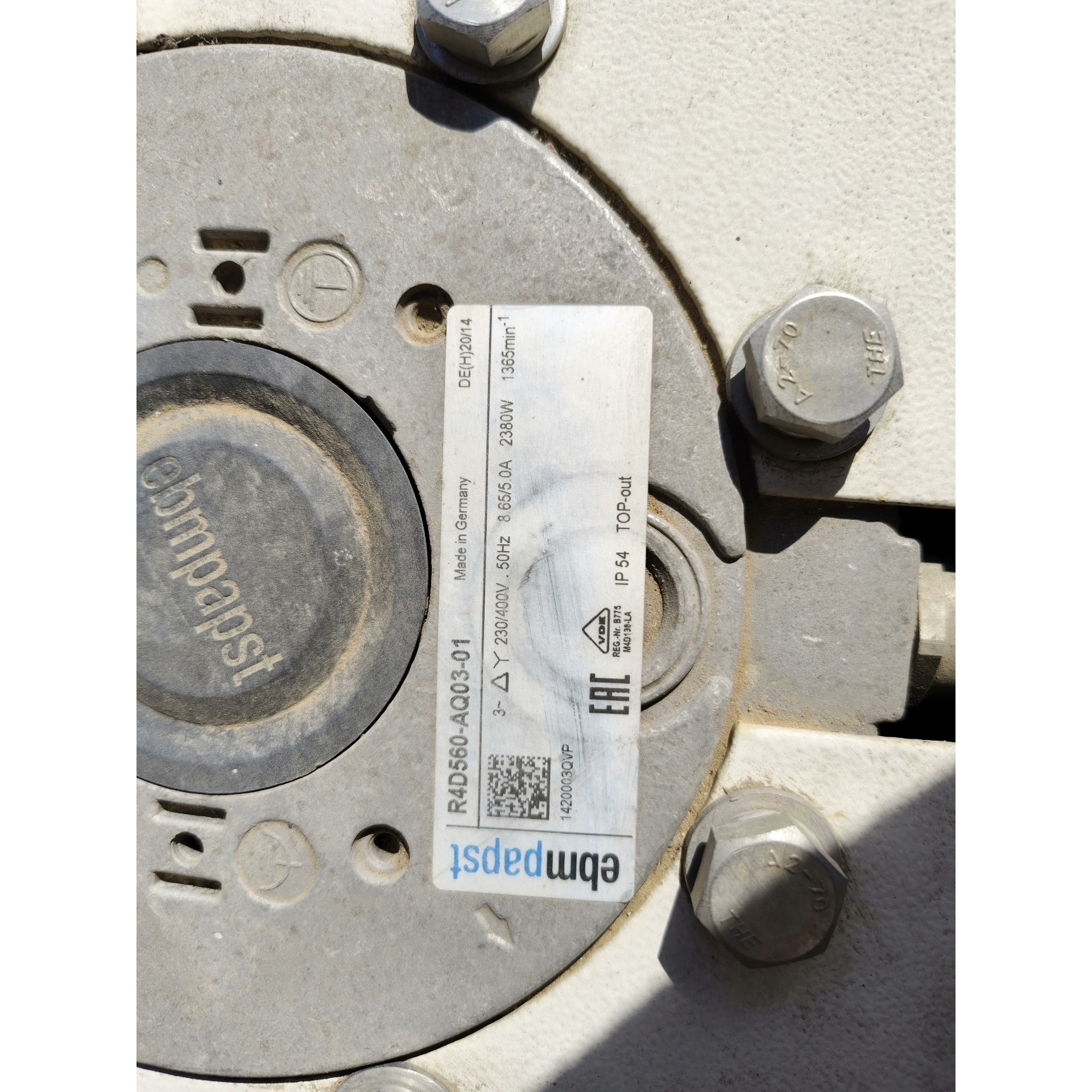 ebmpapst风机R4D560-AQ03-01,德国制造,