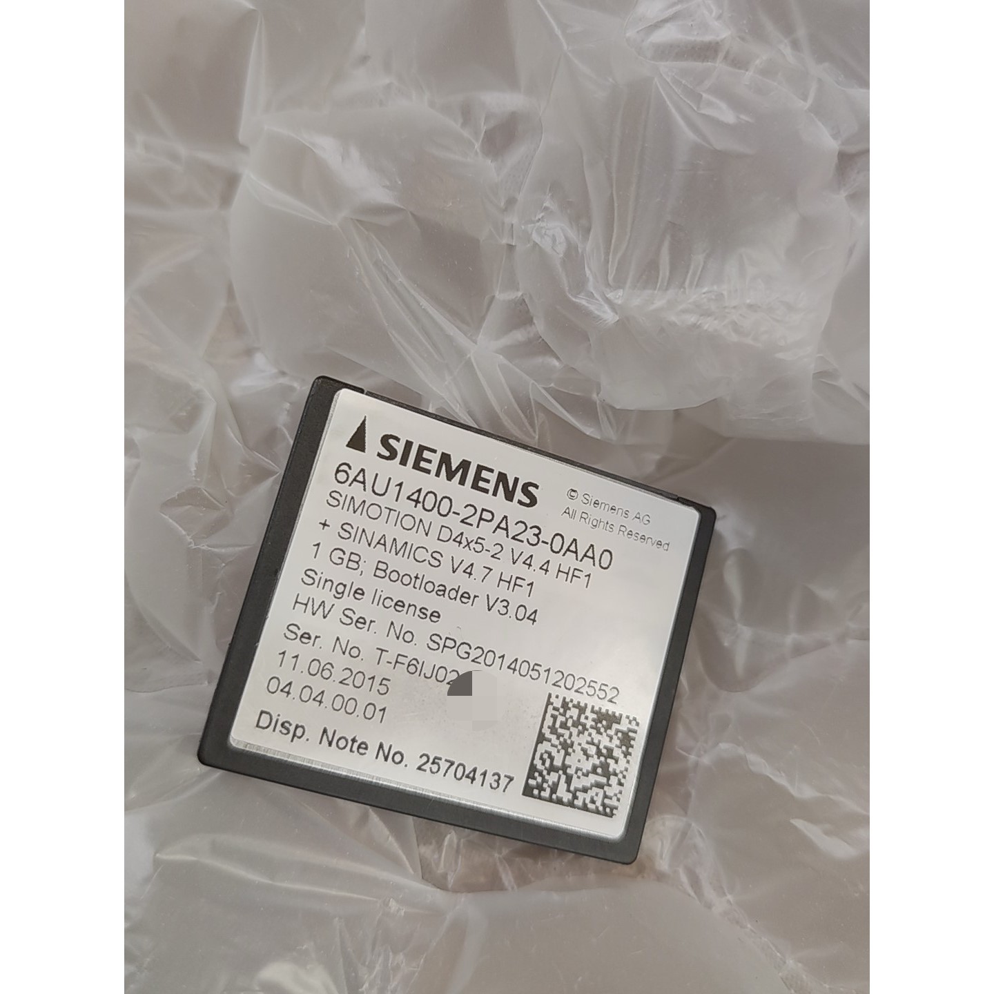 SIMOTION D4x5-2 CF卡,型号6AU14