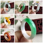 瑕疵翡翠断码 天然A货翡翠指环戒圈 黄翡红翡洒金 阳绿 清仓2 飘花