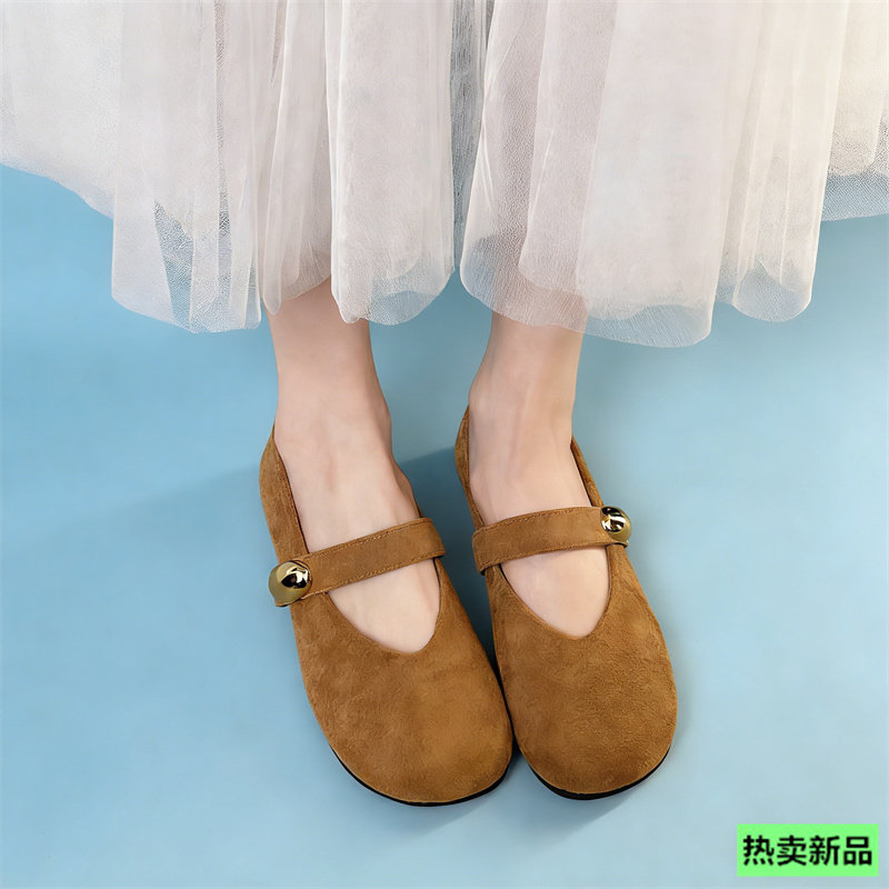 温柔单鞋女春秋玛丽珍仙女温柔软底软皮豆豆鞋平底仙女浅口孕妇鞋,女鞋,浅口单鞋,淘宝优惠券,粉丝福利购,淘宝优惠卷