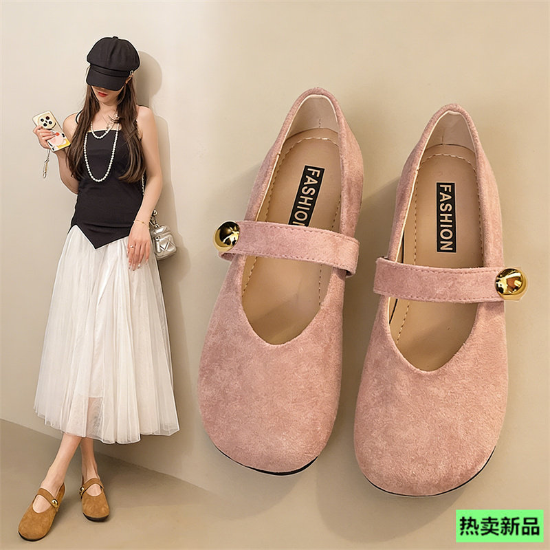 法式单鞋女平底2026年新款夏季仙女温柔晚晚风配裙子一脚蹬豆豆鞋,女鞋,浅口单鞋,淘宝优惠券,粉丝福利购,淘宝优惠卷