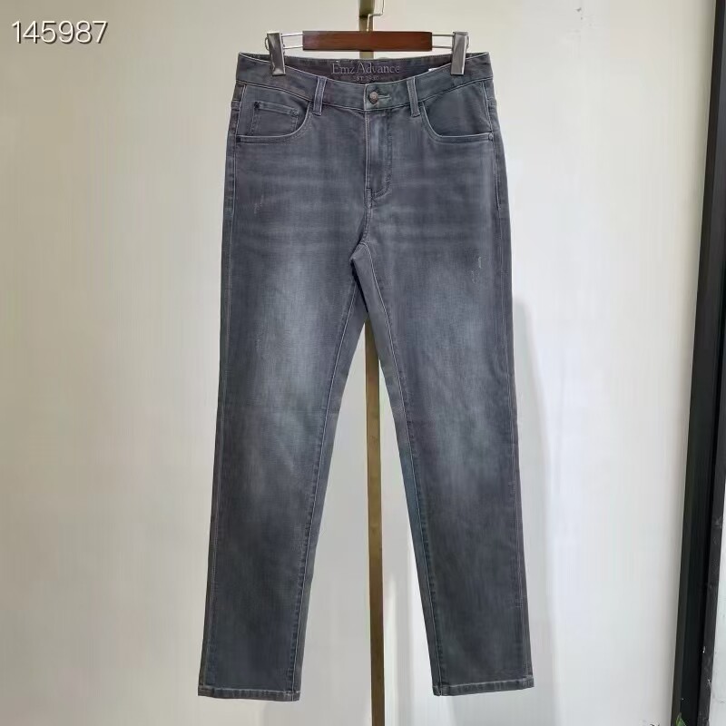 鄂系列春夏季款男士合身版型牛仔裤弹力柔软舒适面料迪柯款烟灰色