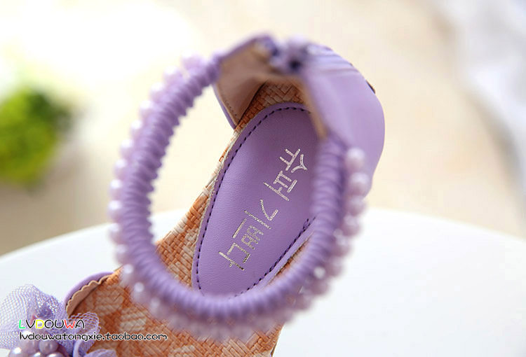 Sandales enfants en Cuir spatial orteil houppe pour été - semelle tendon - Ref 1053392 Image 4