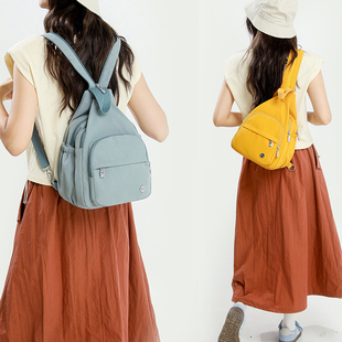 迷你双肩包时尚新款25轻便小号百搭上班通勤旅游小背包斜挎胸包女