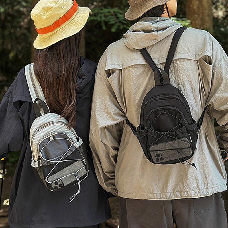 小号单双肩两用包男女时尚款户外运动游山小背包徒步骑行登山胸包