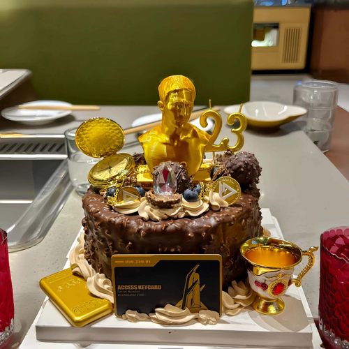 三角洲行动蛋糕装饰摆件插件插牌房卡金条金怀表酒杯男生男神生日