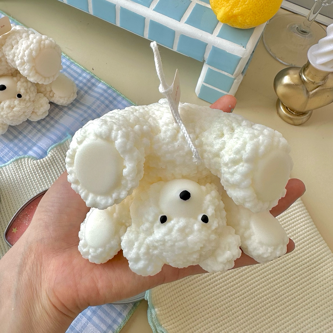 *jelly lab*韩国ins倒立泰迪熊可爱手工香薰蜡烛520情人节礼物