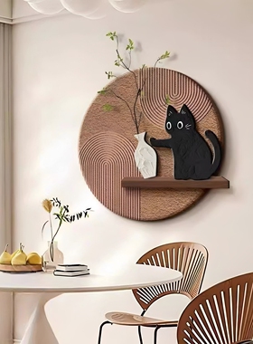 奶油中古风挂画法式风装饰画猫咪