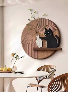 奶油中古风挂画法式风装饰画猫咪