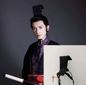 秦汉发冠古装头饰著袍武士冠复原马王堆古装汉服直裾头饰29款