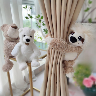 窗帘磁吸扣小夹磁铁对吸扣绑带扣公仔扎带可爱儿童房纱帘收拢夹