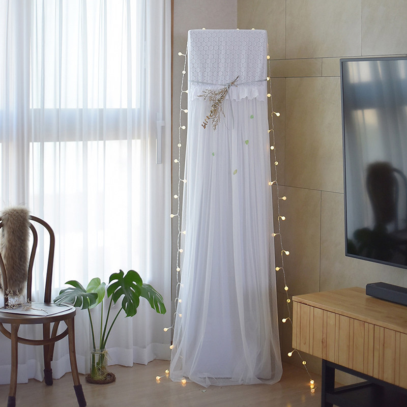 空调罩套立式防尘罩柜机圆形美的智行3匹柜式圆柱海尔蕾丝立式帘