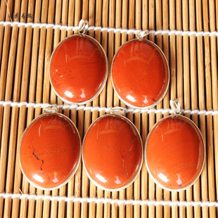 925银紫冰银镶嵌红竹石项坠 帝王种红竹石吊坠