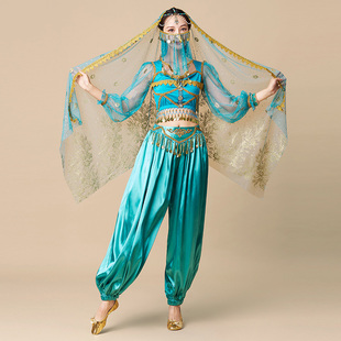 印度舞表演出服装异域风情敦煌茉莉公主肚皮舞西域舞姬万圣节套装