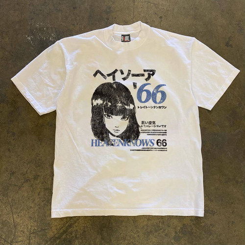 赚钱买跑车 纯棉300克美式复古漫画印花短袖T恤男女通用百搭休闲