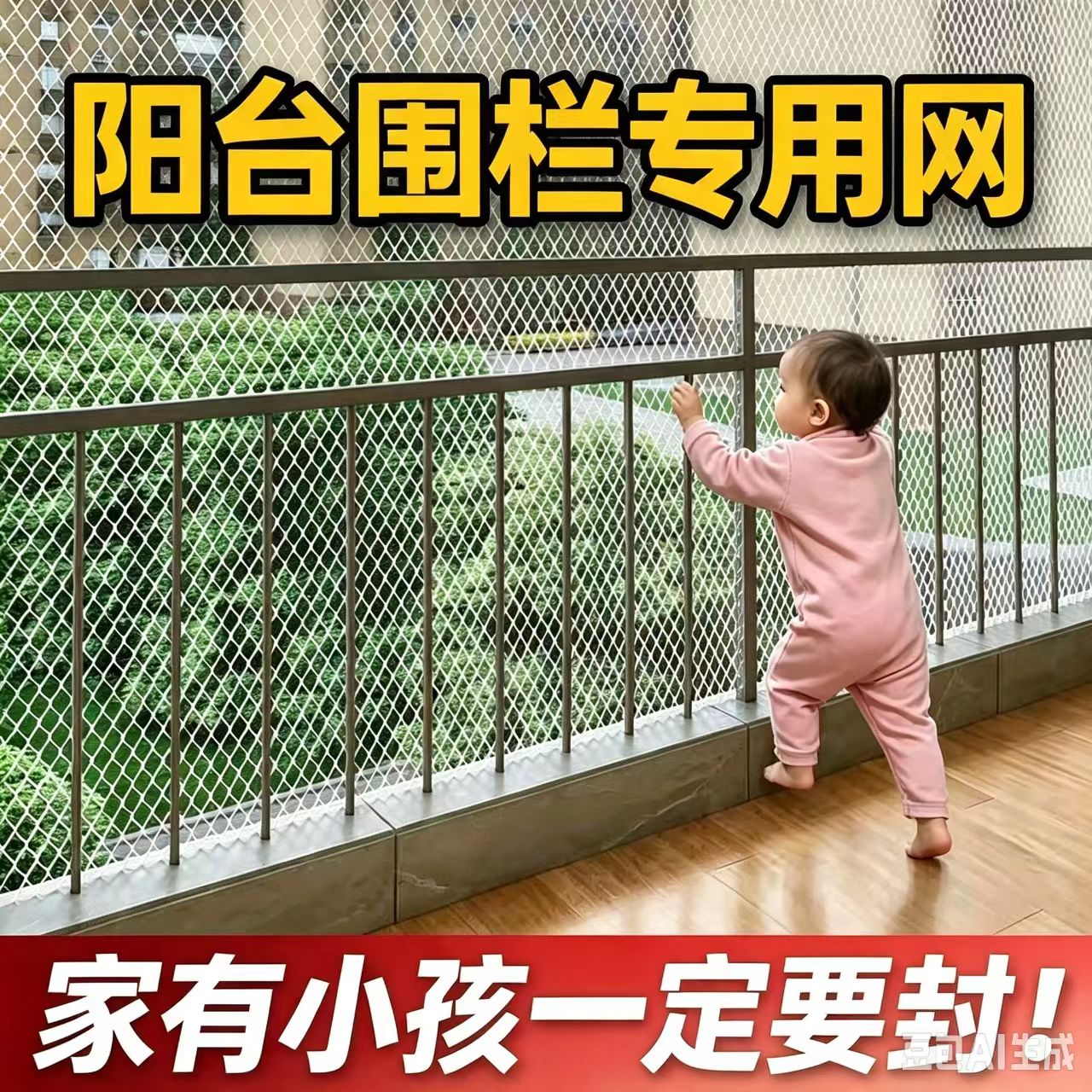 【现货速发】阳台围栏防护网