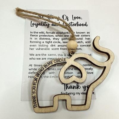 姐妹情谊木质动物挂件装饰欧美