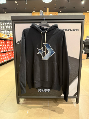 正品Converse匡威复古刺绣宽松针织连帽男子卫衣10025827-A02-A03