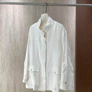 老钱高级感立领亚麻工装 26春夏新品 外套26319 旅行者