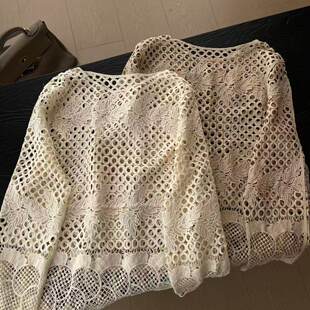 浮雕钩花罩衫 慵懒法式 26春夏新品 上衣2639 花织岛屿
