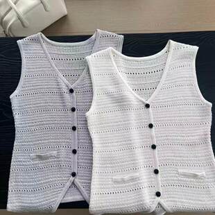 设计感领镂空马甲背心2639 26春夏新品 轻柔之风