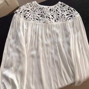 优雅浮雕镂空雪纺衫 法式 26春夏新品 2639 尼斯花园