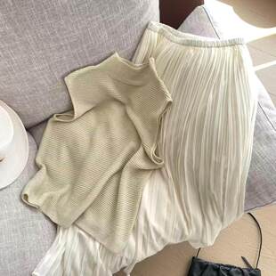 温柔气质百褶垂感半身裙26313 26春夏新品 风琴圆舞曲