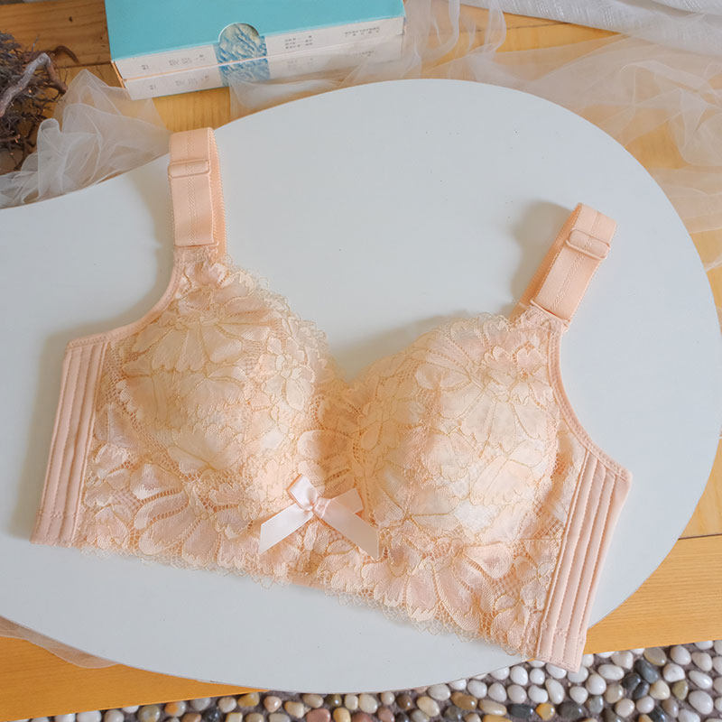 袔苡莥瘦胸秘笈全罩杯收副乳超薄文胸舒适大码无钢圈大胸显小内衣