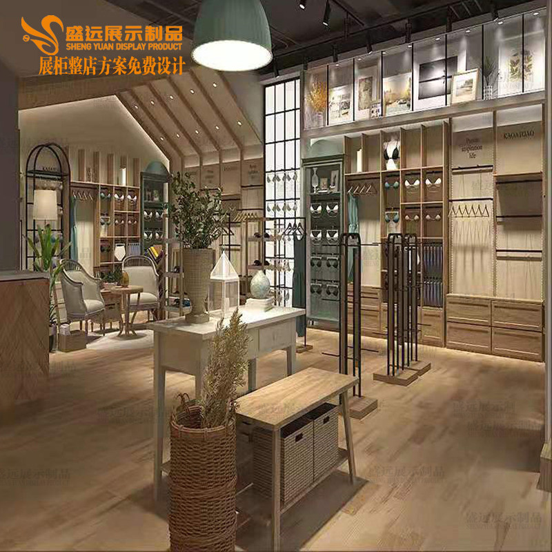 工厂大量供应木纹内衣展示柜睡衣内裤中岛架展示架文胸货架靠墙柜