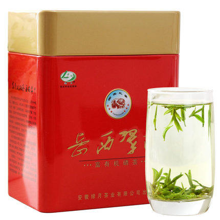 绿月安徽岳西翠兰翠尖 2024新茶叶绿茶罐装礼盒 国宾礼茶一级100g