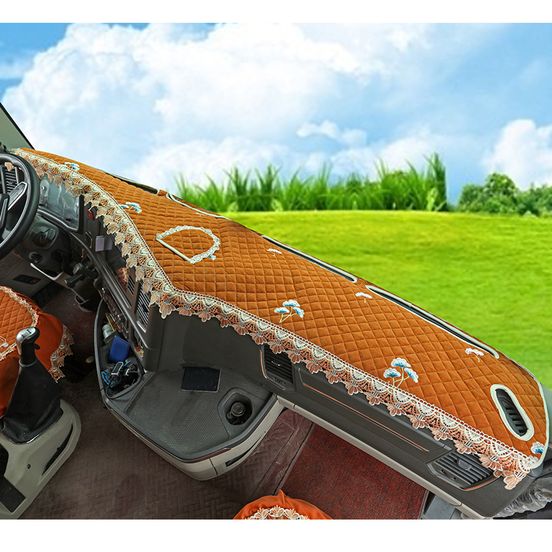 大货车绒布避光垫防晒解放J6P欧曼GTL德龙天龙豪沃汕德卡仪表台垫