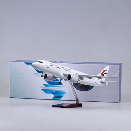 47CM 东航A320 东方航空A320 带灯带轮飞机模型仿真民航客机模型