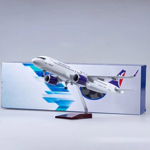 47CM A320澳门航空1/80 比例飞机玩具模型带起落架和灯光树脂