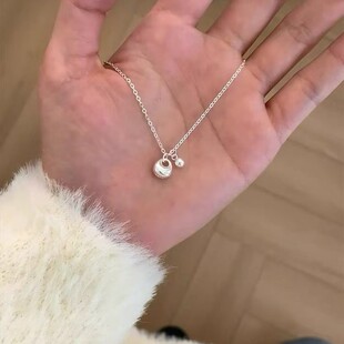 S925银称心如意银坨子项链女款2025新款爆款轻奢小众高级感锁骨