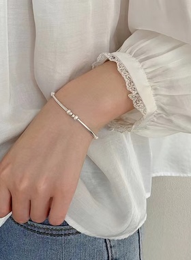 925纯银珍珠手链女小众设计高级感闺蜜轻奢手镯串珠手饰