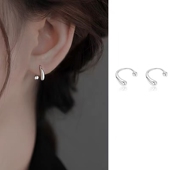 925镀银水滴耳钉高级感女耳环2024新款 轻奢小众耳饰 爆款