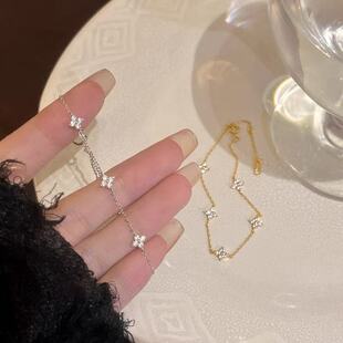 满天星四叶草手链女925纯银轻奢小众设计感手饰2025新款爆款